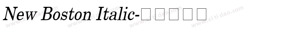 New Boston Italic字体转换